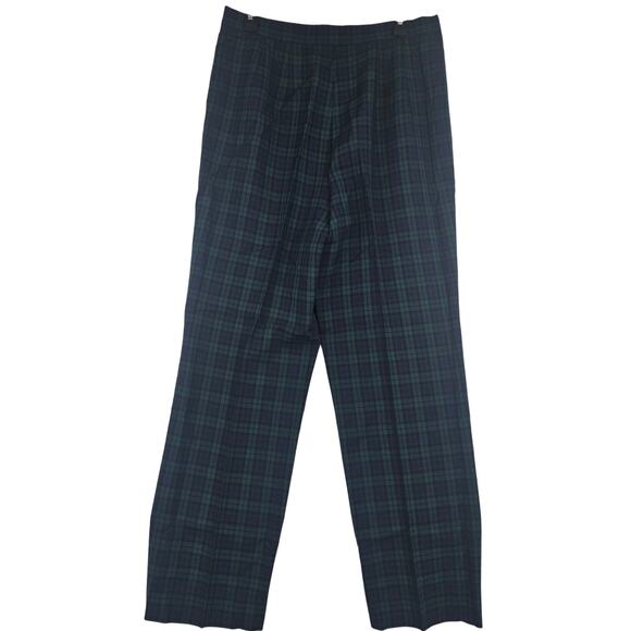 Pendleton VTG Black Watch Tartan Plaid Pleated Wool Trouser Pants Womens 10 3482 - Picture 2 of 6
